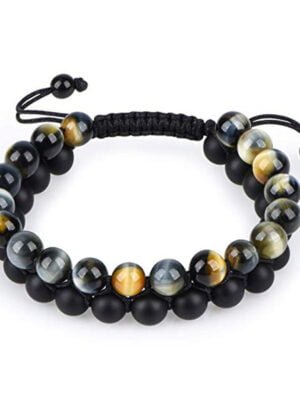 Tiger Eye Couple Beads Bracelet